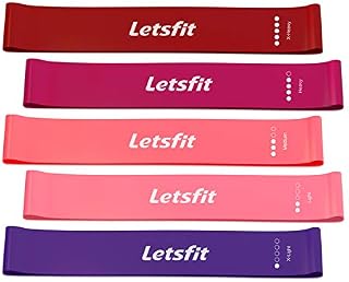 Letsfit Resistance Loop Bands, Resistance Exercise Bands for Home Fitness, Crossfit, Stretching, Strength