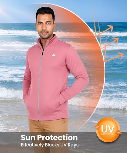 Image of Sun Protection Jacket Men| Sunscreen UV Protection Jacket for Mens Travel,Sports,Gym &Trekking Lightweight Stylish Jackets for Men's Winter Casual Wear