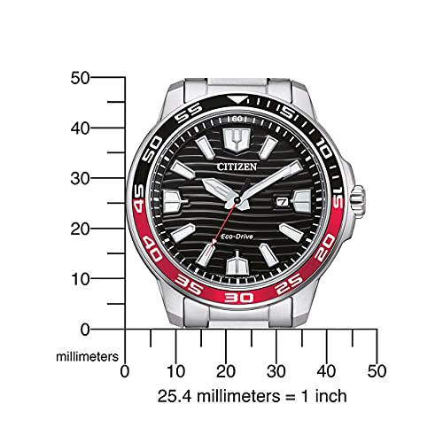 Citizen Eco-Drive Herren Analog Quarz Uhr mit Edelstahl Armband