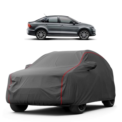 Image of Heavy-Duty Car Cover for Compatible with Volkswagen Vento (2010 to 2025 All Models) Deluxe Car Protection Cover - Waterproof & UV-Resistant All-Season Exterior Protection