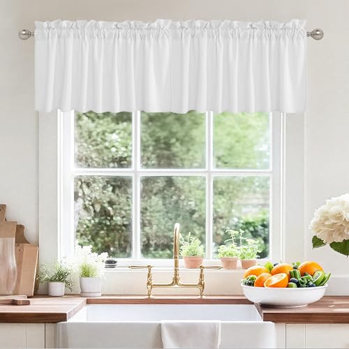RYB HOME 2 Panels Valance Curtains for Small Window Treatment