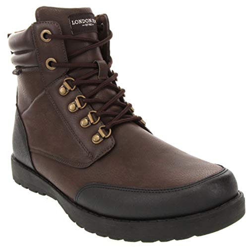 LONDON FOG Mens Cambridge Cold Weather Snow Boot Brown 9