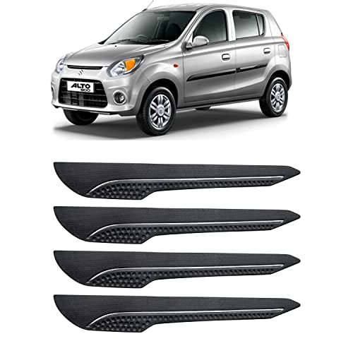 Image of AOSIS-Car Bumper Protector /Bumper Guard for Maruti Suzuki alto800 with Single Chrome Stripe (4-Pcs)