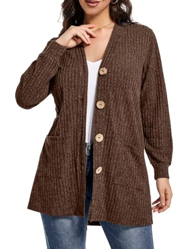 Image of MONNURO Plus Size Cardigan for Women Lightweight Open Front with Pockets