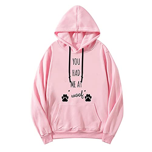 FASHION AND YOUTHStylish Unisex You Had Me at Woof Design Printed Hooded Hoodies | Pullover Sweatshirts for Men & Women