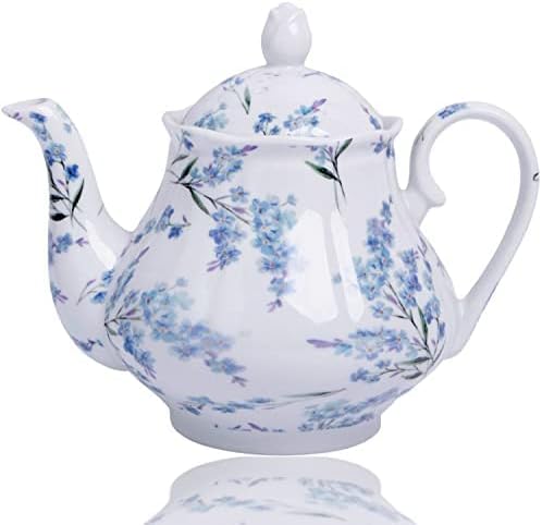 European Style Ceramic Teapot Coffee Pot Water Pot Porcelain Vintage Gift Tea Pot (Olde England Lavender) European Style Ceramic Teapot Coffee Pot Water Pot Porcelain Vintage Gift Tea Pot (Olde England Lavender)