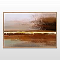 Framed Canvas Wall Art Abstract Ocean Seascape Canvas Prints Home Artwork Decoration for Living Room,Bedroom - 16x24 inches