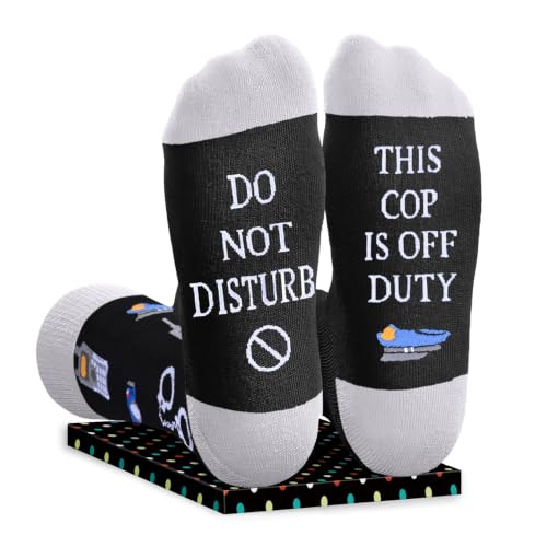 Zmart Police Gifts for Men - Cop Retirement & Police Week Gifts, Socks