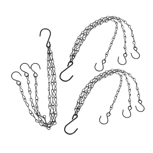 TIDTALEO 3個 花籠吊りチェーン 耐久メタル製 ハンギングチェーン 鉢植え バードフィーダー ランタン対応 多機能屋外用吊り下げ器具 簡単工具