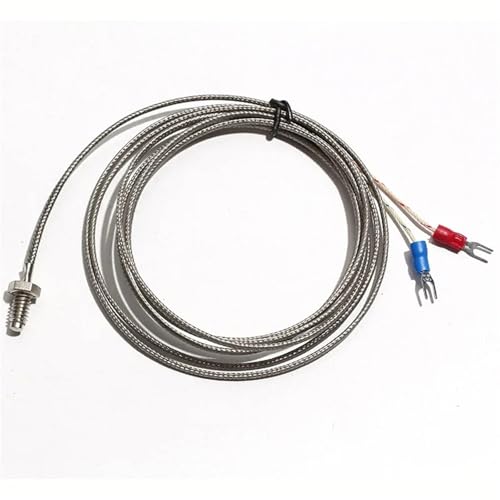 Termopar tipo K M6 con cable de 1-5m y sensor de temperatura de rosca hasta 800°C
