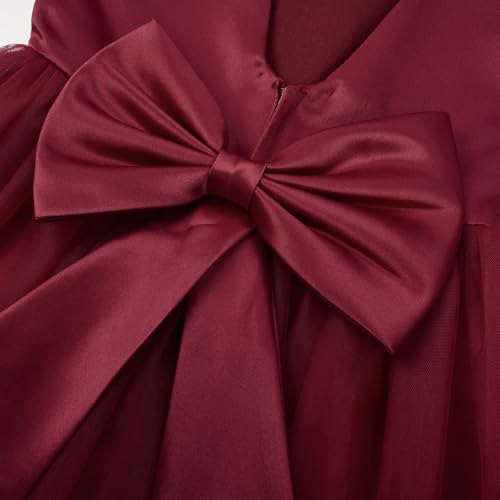 Image of JerrisApparel Flower Girls Dress Wedding Satin Dresses Princess Birthday Party Prom Ball Gown
