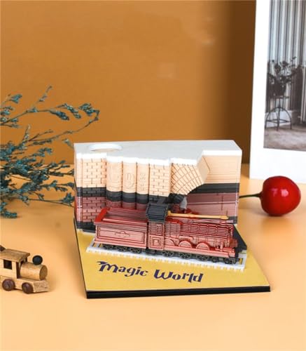 Bloc-notes original 3D Train Magique idée cadeau anniversaire Noël