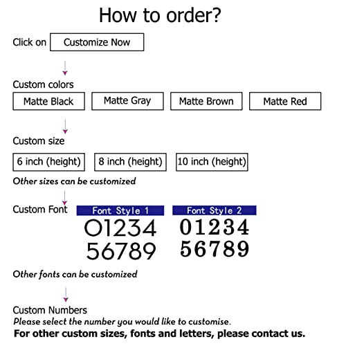 Custom Floating Address Numbers,Modern House Numbers,Aluminum Solid #TOP7