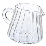 ULTECHNOVO Glas Milchkännchen Aus Borosilikatglas 200 Ml Zum Milchaufschäumen Für Kaffee Und Tee Kleines Aufschäumglas Für Zuhause Café Und Restaurant