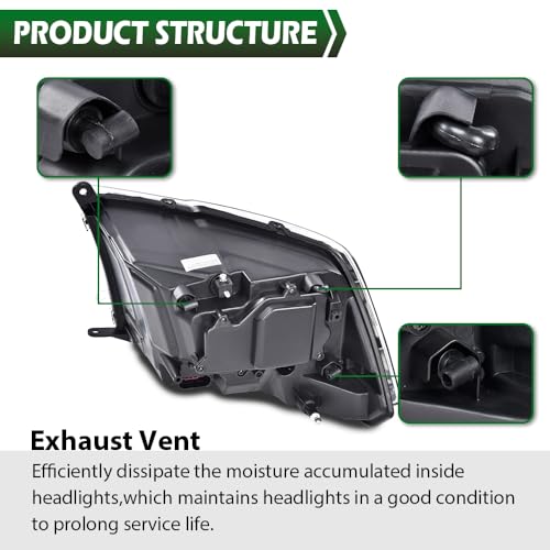 Image of GRAND ORANGE LED Headlights Assembly Compatible with Dodge Ram 1500 2500 3500 2013-2018 NOT FIT NON PROJECTOR MODEL Smoke Lens Black Housing Clear Reflector