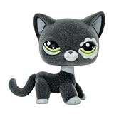 LPSCB Custom-Made Flocked Pet Shop Toy Fuzzy Animal Figure Short Hair Cat Dog Collie Dachshund Great dane Cocker Spaniel (Black #2249)