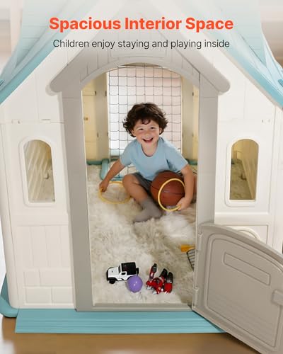 VEVOR Maisonnette pour Enfants Cabine de Jeu Extérieur Multifonctionnel 5 en 1 - vue 5