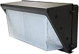 LED Wall-Pack Photo Cell - 100W 5000K Commercial Outdoor Light Fixture (Out-Door Dusk to Dawn Sensor Security Porch Lighting for Industrial Out-Side photocell)
