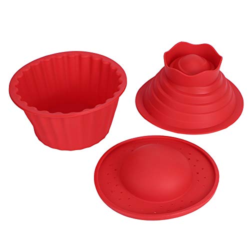 Stampi giganti per cupcake, antiaderenti Jumbo Caupcake Bake Sets, lavabili in lavastoviglie Big Top Stampi per cupcake in silicone per strumenti da forno fai da te Gigante e facile decorazione di tor