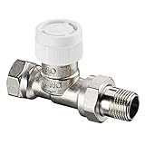 Durchgangsform 1/2“ Oventrop Thermostatventil, silber