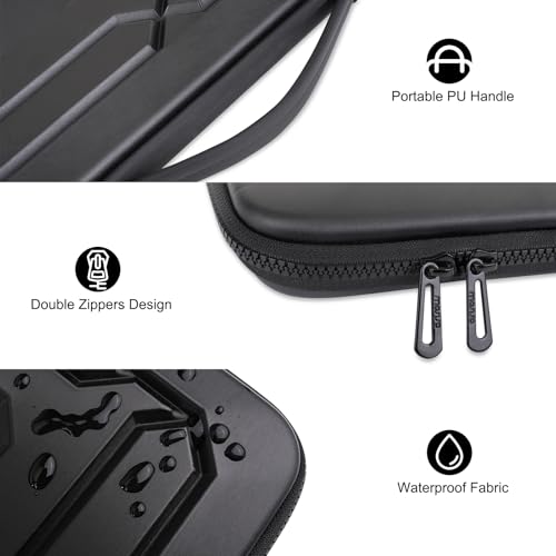 MOSISO 15.6 inch Hard Shell Laptop Sleeve Shoulder Bag, Waterproof Shockproof Protective EVA Computer Bag Carrying Case Compatible with MacBook Pro 16, 15-16 inch Lenovo, HP, Dell, Notebook, Black4