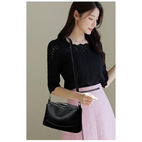 Sac bandoulière grande capacité avec fermeture éclair multicouche - 2