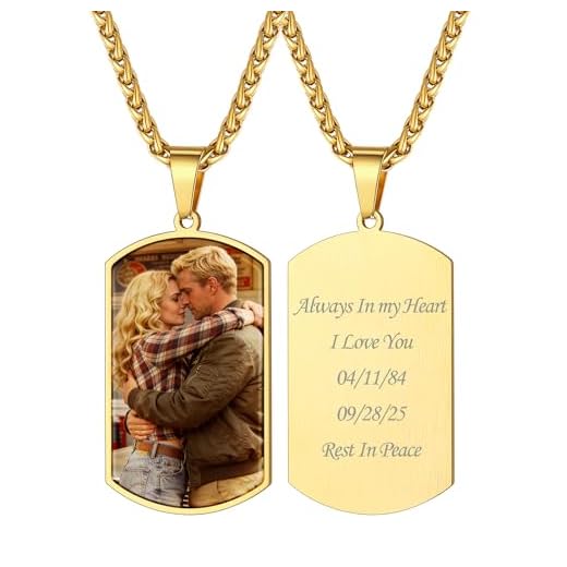 Custom4U Bijoux Plaque Militaire Collier Personnalisé Photo avec Prénom pour Femme Fille Plaqué Or