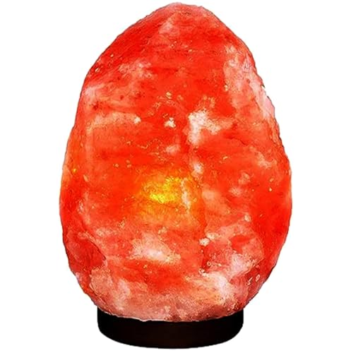 Straame Lighting - 100% Real Himalayan Crystal Rock Salt Lamp - Direct from Foothills of The Himalayas - Wooden Base Calming Atmosphere Night Lamp - Handcrafted Design - Great as a Gifts (1-2 kg)