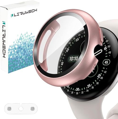 LIRUWECH for Pixel Watch 4 �P�[�X 41mm (2025) �Ɨ��[�d�A�_�v�^�[�t�� �s�N�Z���E�H�b�`4�ی�J�o�[ �K���X�t�B���� ��̌^ google pixel watch 4�Ή� PC�f�� �ϏՌ� �^�b�`���ǍD �Ռ��z�� �h�o