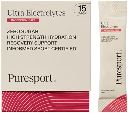 Puresport Ultra Electrolytes Hydration Raspberry Salt (15 Pack), ...