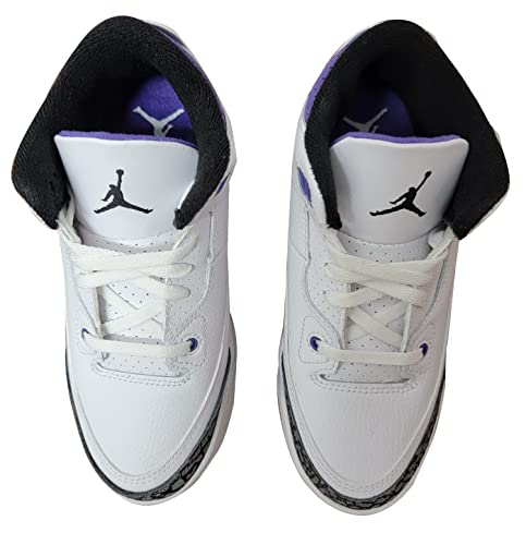 Little Kid's Jordan 3 Retro Dark Iris Wht/Black-Dark Iris (DM0966 105) - 12.54