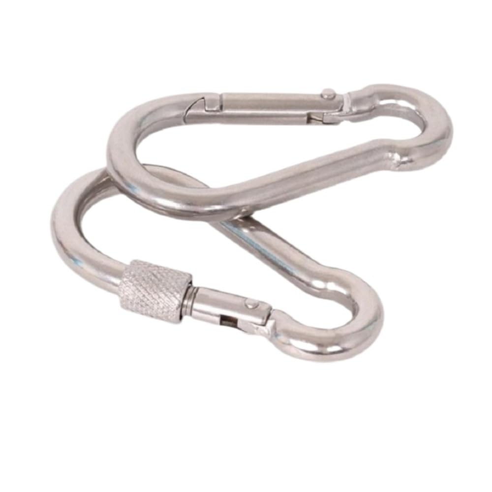 Boucle de sécurité à mousqueton en acier inoxydable 304 316(304 standard,M12 2pcs)