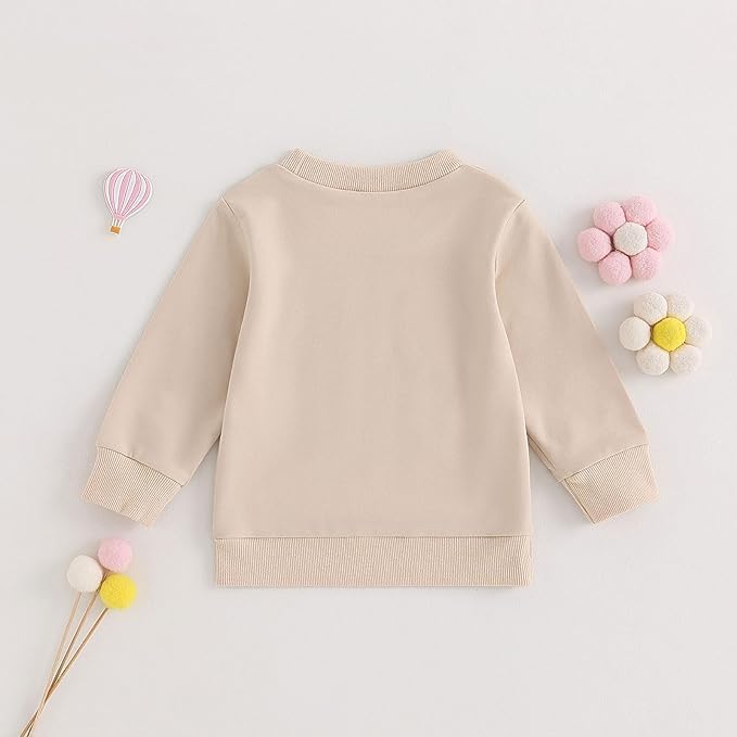 Miniatura 8 de DUTUT Sudaderas de Halloween para bebés y niños pequeños, sudadera de manga larga con cuello redondo y cara de fantasma, linda camiseta sin botones