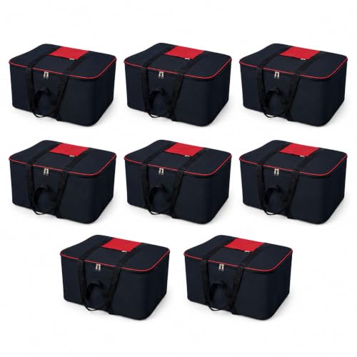 Image of Storage Bags for Blanket, Clothes, Toys and Bed Sheet Cover Bag - Underbed Large Size Black Cover Bags (Pack of 8, 54 x 46 x 28 cm)
