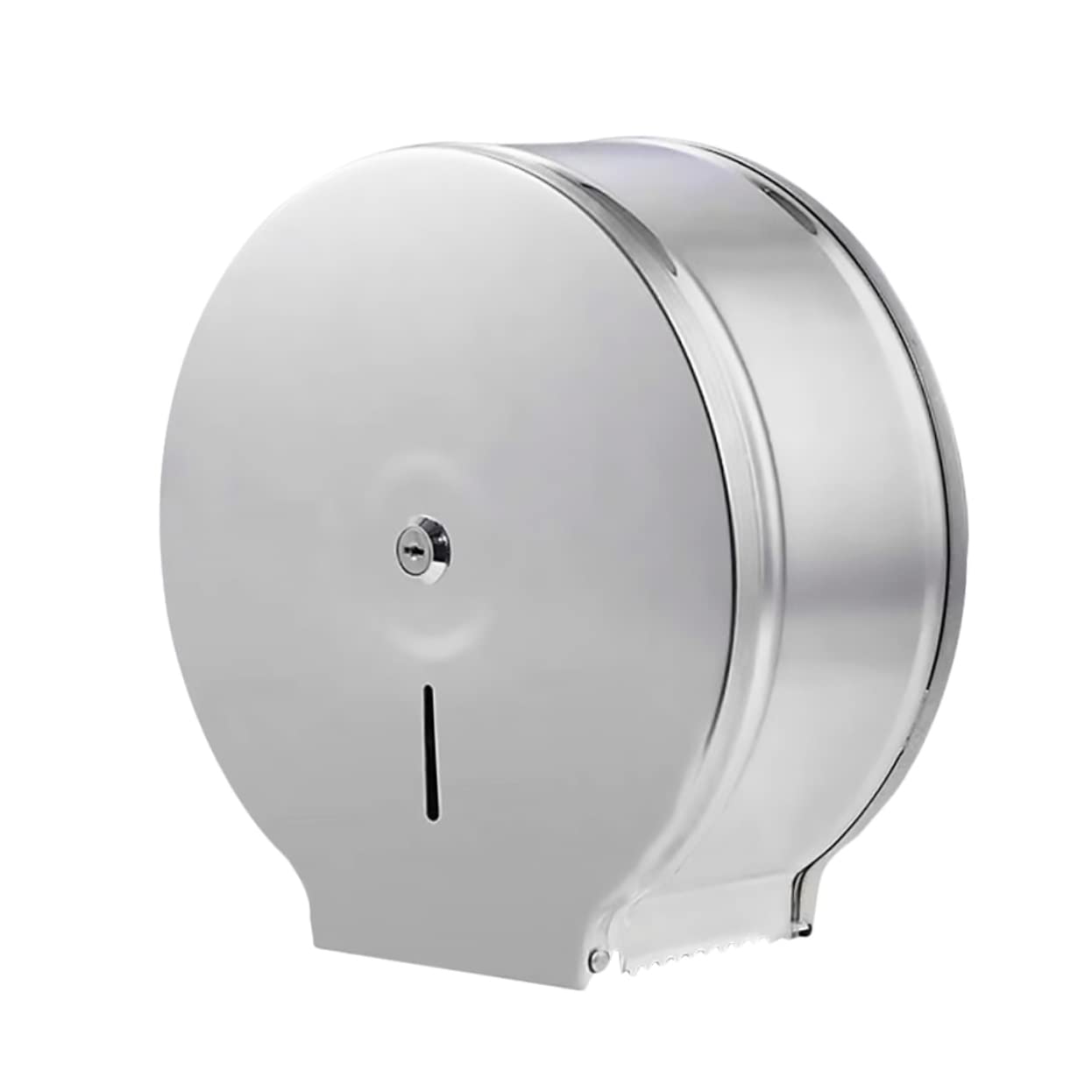 Portarotolo Rotondo e Bagno da Acciaio Inossidabile Argento in Moderno Design Resistente Allacqua Facile da Installare Decorare per Stanza