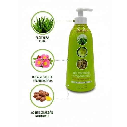 Cibelesthetic Gel de Aloe Vera Puro con Rosa Mosqueta y Aceite de Argán - Regenerador Intensivo para Pieles Sensibles - Calma y Repara Post-Depilación, Láser y Exposición Solar - Formato Profesional 5 - imagen 2