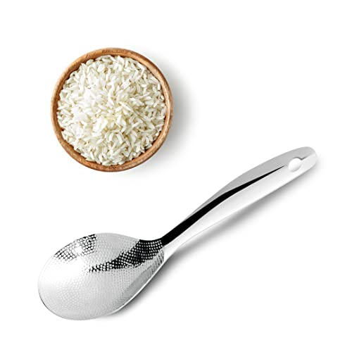 Cuillère de service à riz en inox pour ne plus écraser les grains