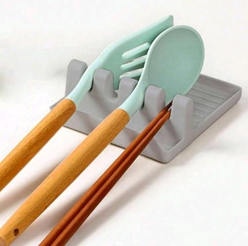 El Mejor Listado de Reposa Cucharas del mes. 47 Spoon rest, Soporte para cuchara y Tapa de Cocina, Reposa Cucharas, Soporte Multiusos para pinceles, Brochas, Pistola de Silicón