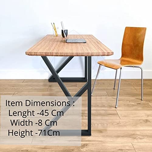 Image of Metal Legs for Table Dining Table Legs for Kitchen Modern Industrial Style Set of 2 (K Shape)