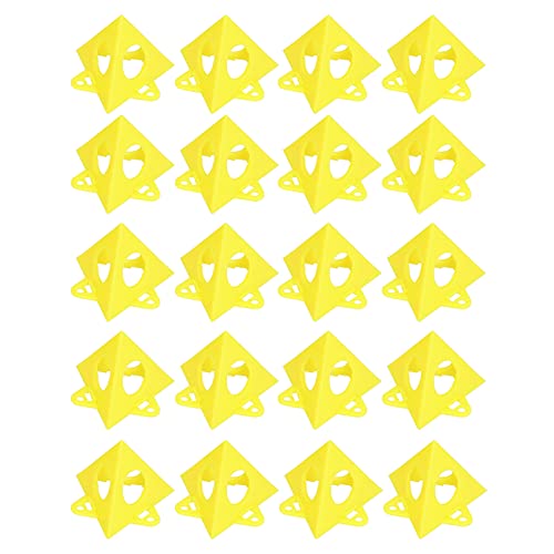 20 Stück Malerpyramiden, Farbständer, Malerpyramiden, Farbausgießständer, Kegelständer für Leinwand, Schranktür, Gelb