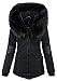 Produktbild Navahoo Damen Winter Jacke Designer Parka Kunstfell Winterjacke [B369-Nirvana-Schwarz-Gr.XL]