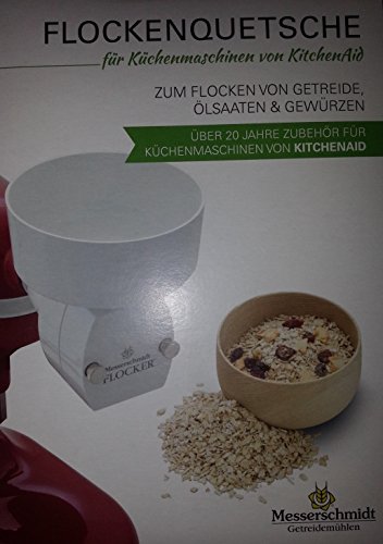 Preisvergleich Produktbild Messerschmidt Getreidemühlen MESSERSCHMIDT Flockenquetsche für z.B. Küchenmaschinen von KitchenAid
