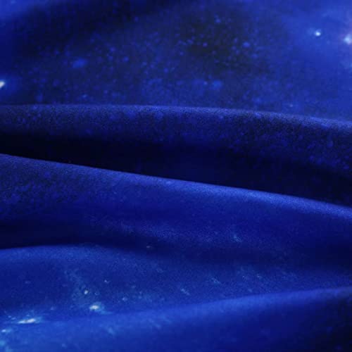Sdiii 3Pcs Blue Galaxy Bedding Collection Twin Size Out Space Bedding Sheet Set With 1*Fitted Sheet 2*Pillowcase For Boys, Girls And Kids (Blue, Twin) #TOP4
