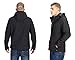 33,000ft Softshelljacke für Herren Wasserdicht Winddicht Fleece Gefüttert Funktionsjacke für Wandern Fahrrad Camping Schwarz 2XL