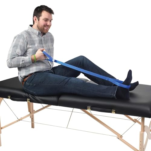 sammons preston leg lifter strap 4134 rigid leg strap with webbed loops for hand amp foot easy to use leg lift assist amp riser for getting in amp out of beds cars wheelchairs