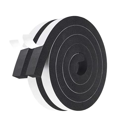 Futuwi Sello de ventana de aire acondicionado, 2 rollos, 1 pulgada de ancho x 1 pulgada de grosor, total de 13 pies de largo, espuma de aislamiento de CA con adhesivo (2 rollos de 6.5 pies x 2 rollos)