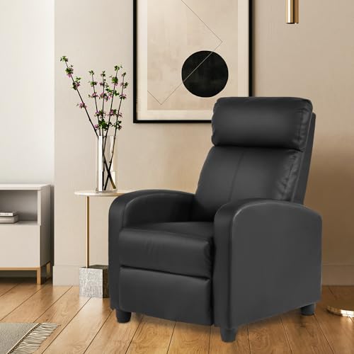 Sillón Plegable PU Cuero Negro miniatura 2