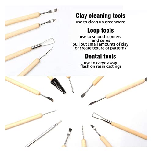 Keramische Klei Gereedschap, Clay Tools Set Sculpting Kit Sculpt Smoothing Wax Carving Aardewerk Keramische Gereedschap… - Image 6
