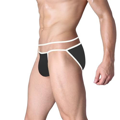 Men's Sexy Briefs Bulge Enhancing Underwear Low Rise Breathable Mesh Panties