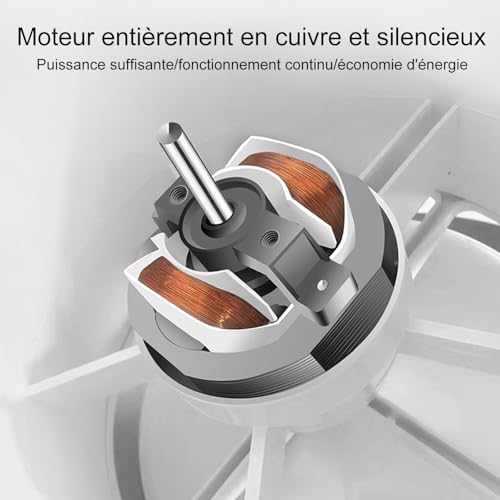 Ventilateur d'extraction double flux 5W basse consommation avec RC - 6
